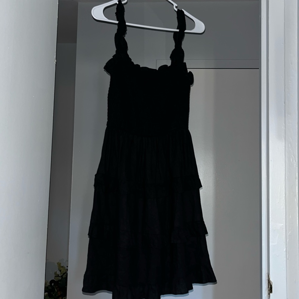 Cute black above the knee sundress new